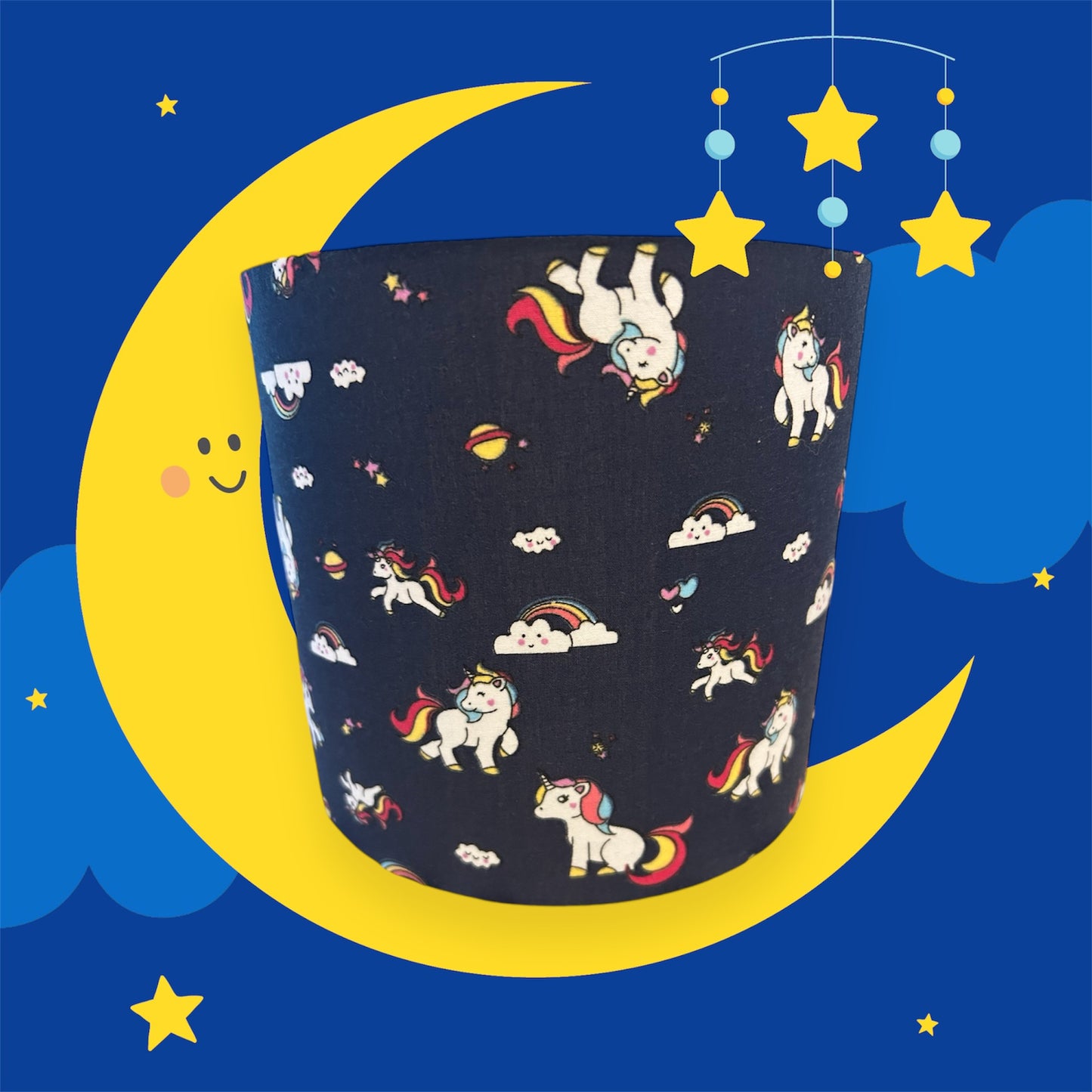Unicorns and Rainbows Handmade Fabric Lampshade - Zsazsa Design