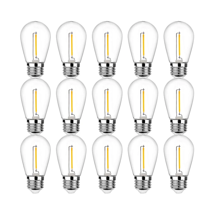 15 Pack Spare 1W Outdoor Elite Festoon Waterproof LED Warm White Bulbs - Zsazsa Design