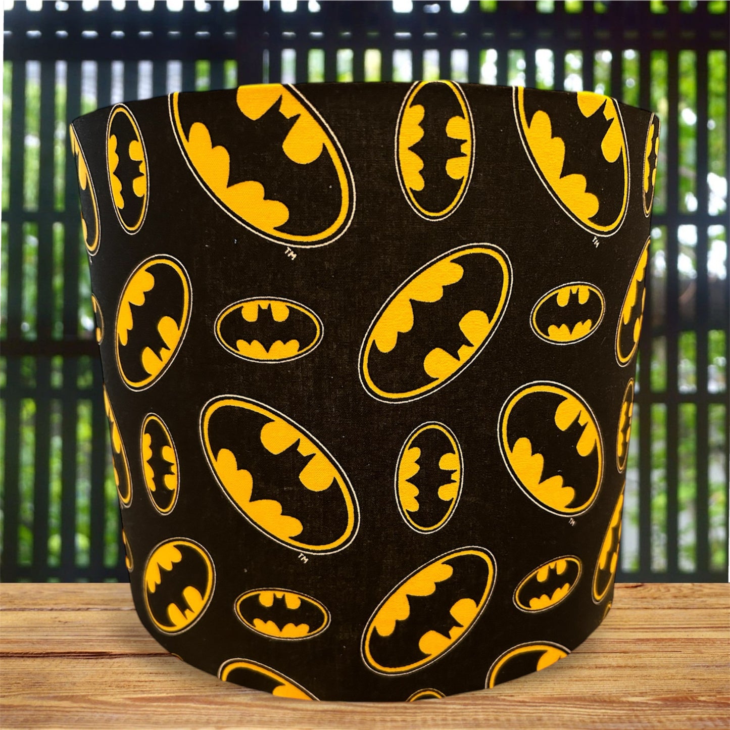 Handmade Fabric Lampshade Character Superman Batman Comics Style - Zsazsa Design