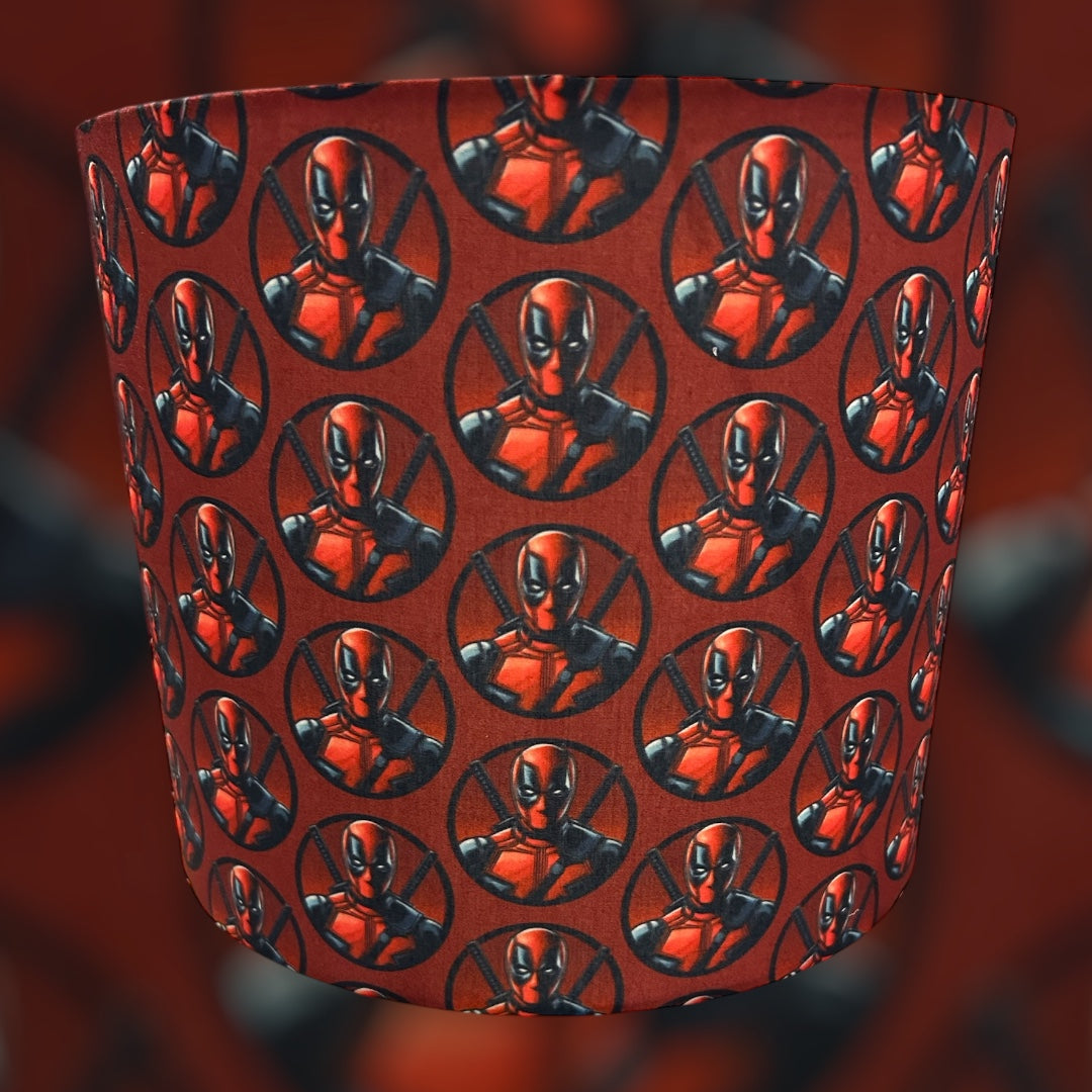 Handmade Fabric Lampshade Character Superman Batman Comics Style - Zsazsa Design