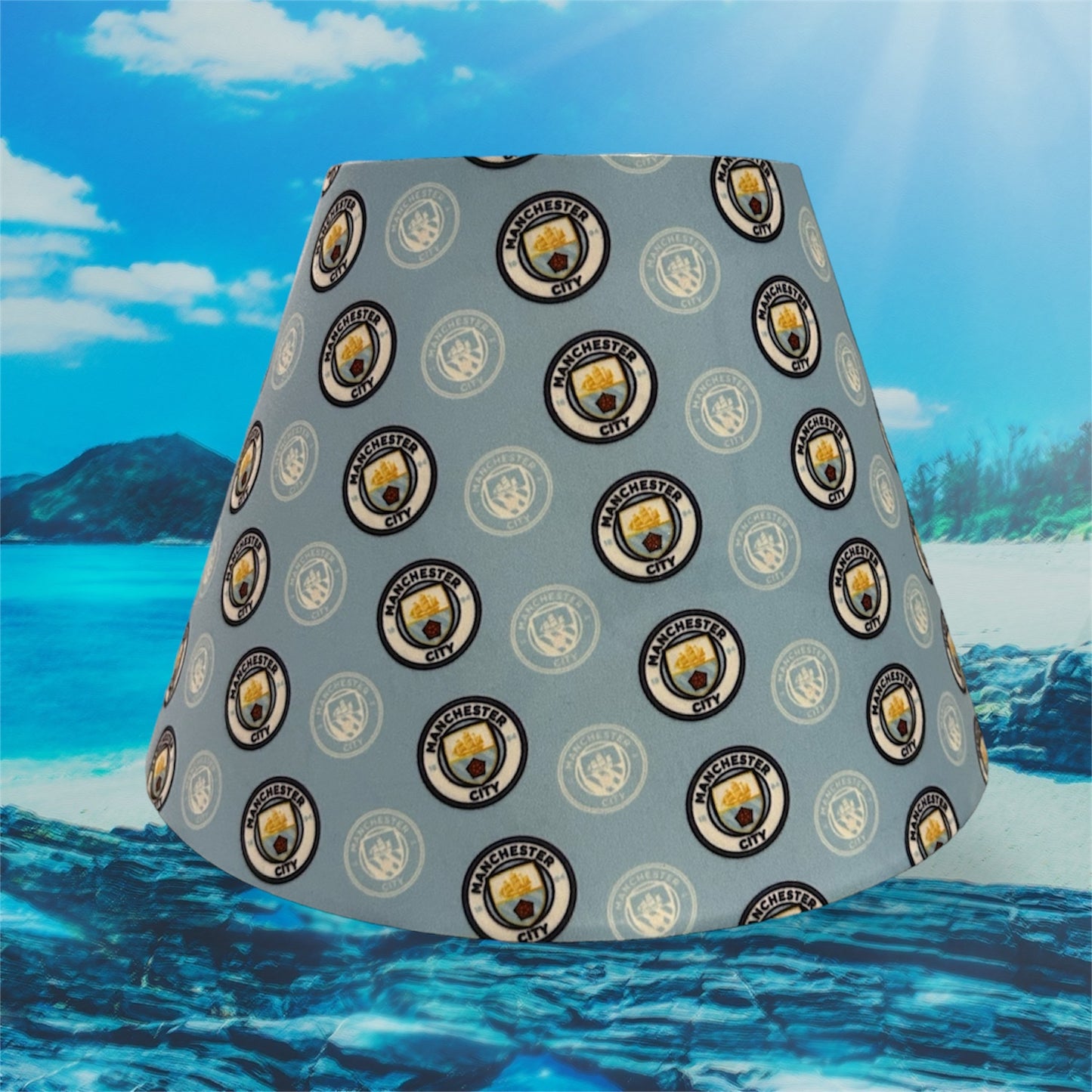 Football/Soccer Style Handmade Fabric Lampshade Conical - Zsazsa Design