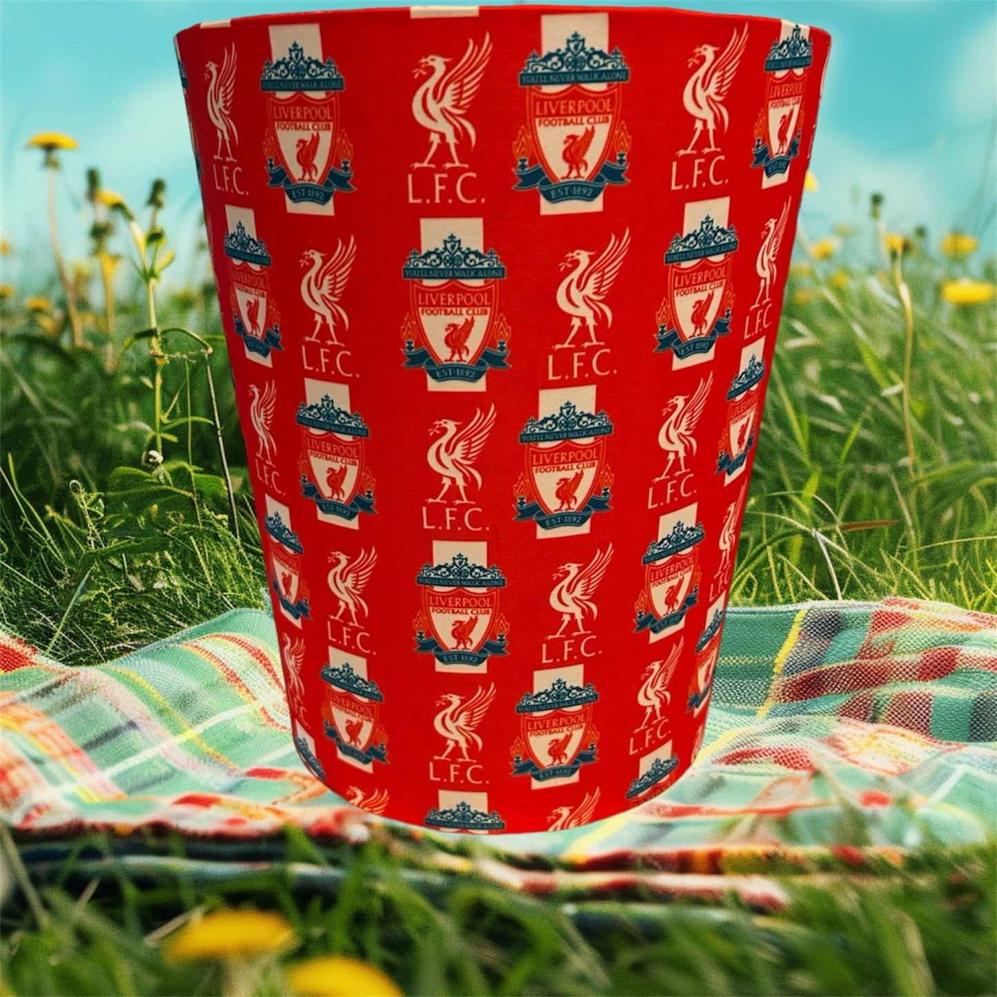 Handmade Fabric Waste Basket Storage Bin - Will match all styles of Lampshades and Pillows Football/Soccer/Gaa - Zsazsa Design