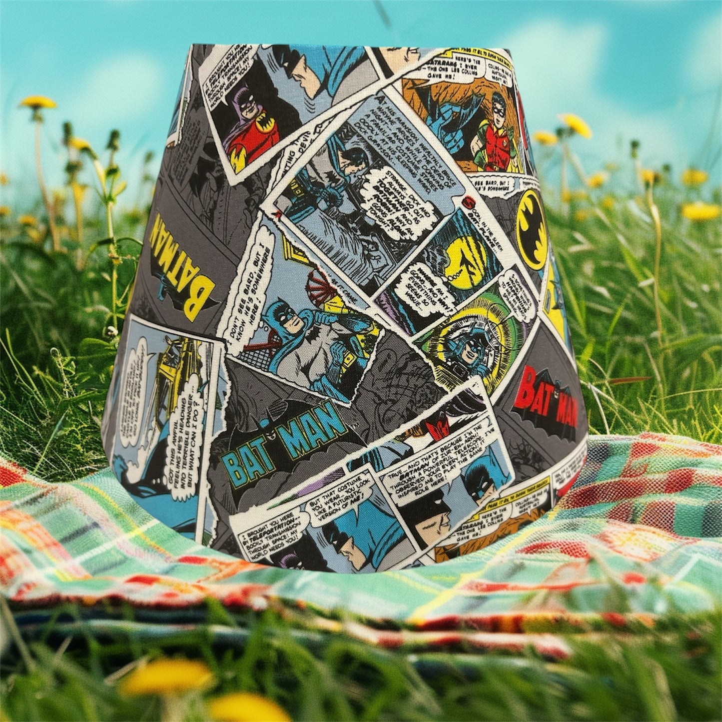 Superman DC Comics Hulk Batman Handmade Fabric Lampshade Conical - Zsazsa Design