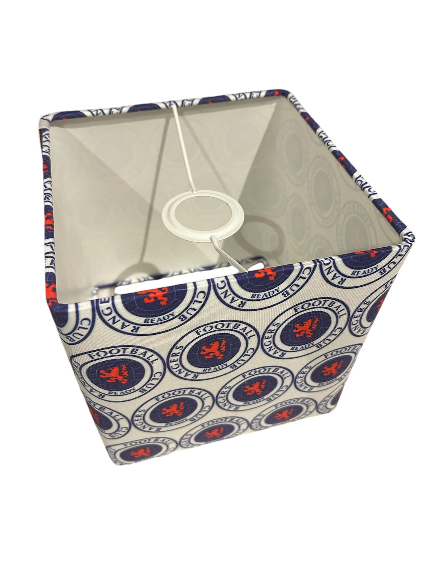Football/Soccer Style Handmade Fabric Lampshade Square - Zsazsa Design