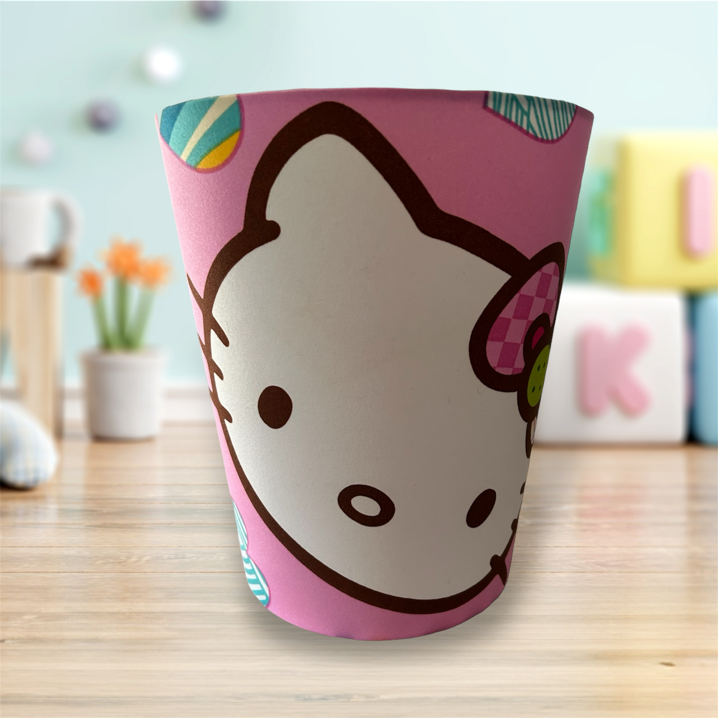 Handmade Fabric Waste Basket Storage Bin - Will match all styles of Lampshades and Pillows Minions - Zsazsa Design