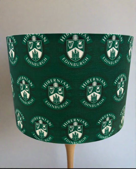 Handmade Drum Fabric Lampshade - Hibernian FC Football/Soccer - Zsazsa Design