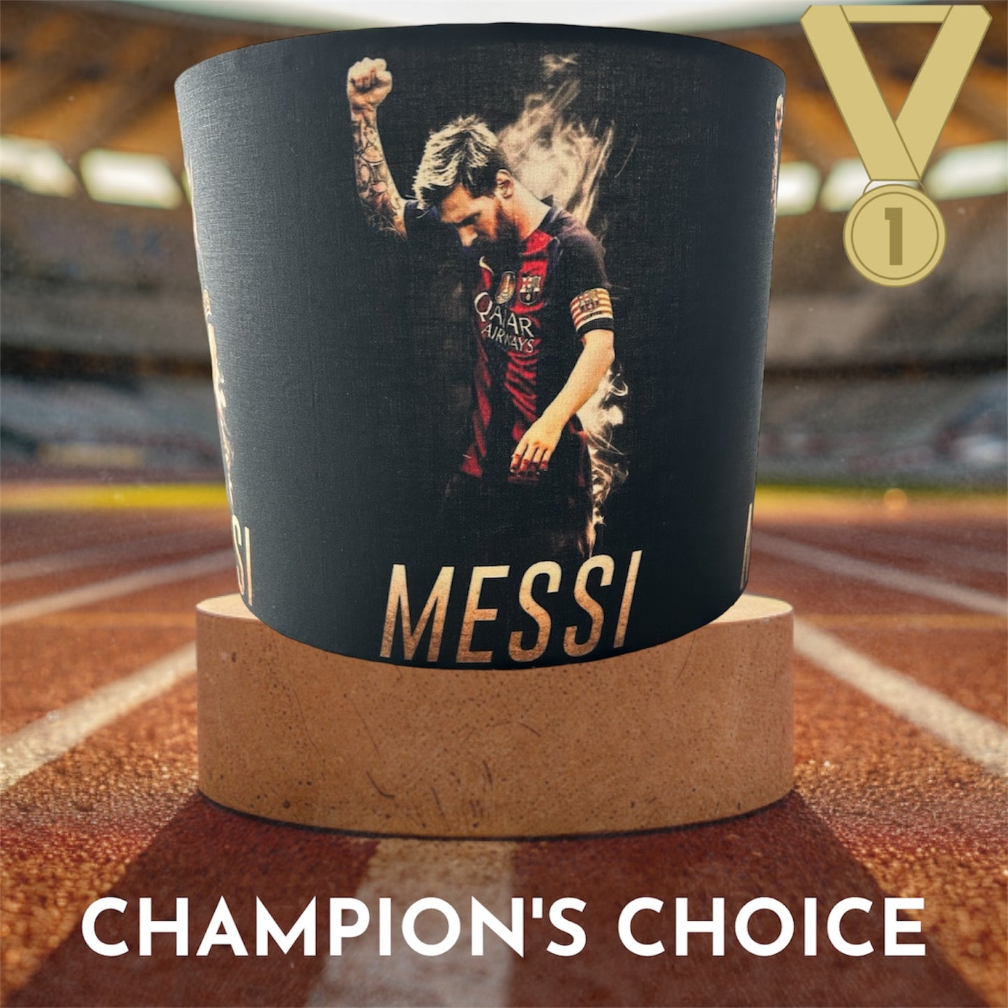 Handmade Drum Fabric Lampshade - Inter Miami Messi Football/Soccer