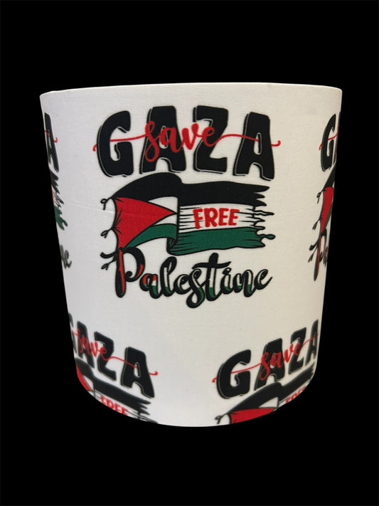 Handmade Fabric Lampshade - Free Palestine Save Gaza - Zsazsa Design