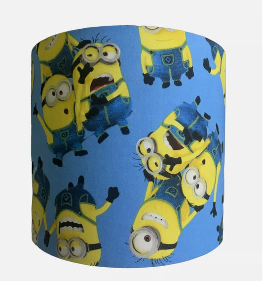 Handmade Fabric Lampshade made from Minions styled Fabric - Zsazsa Design