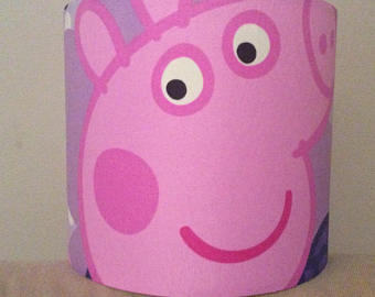 Peppa Pig Handmade Fabric Lampshade - zsazsa-design-8967