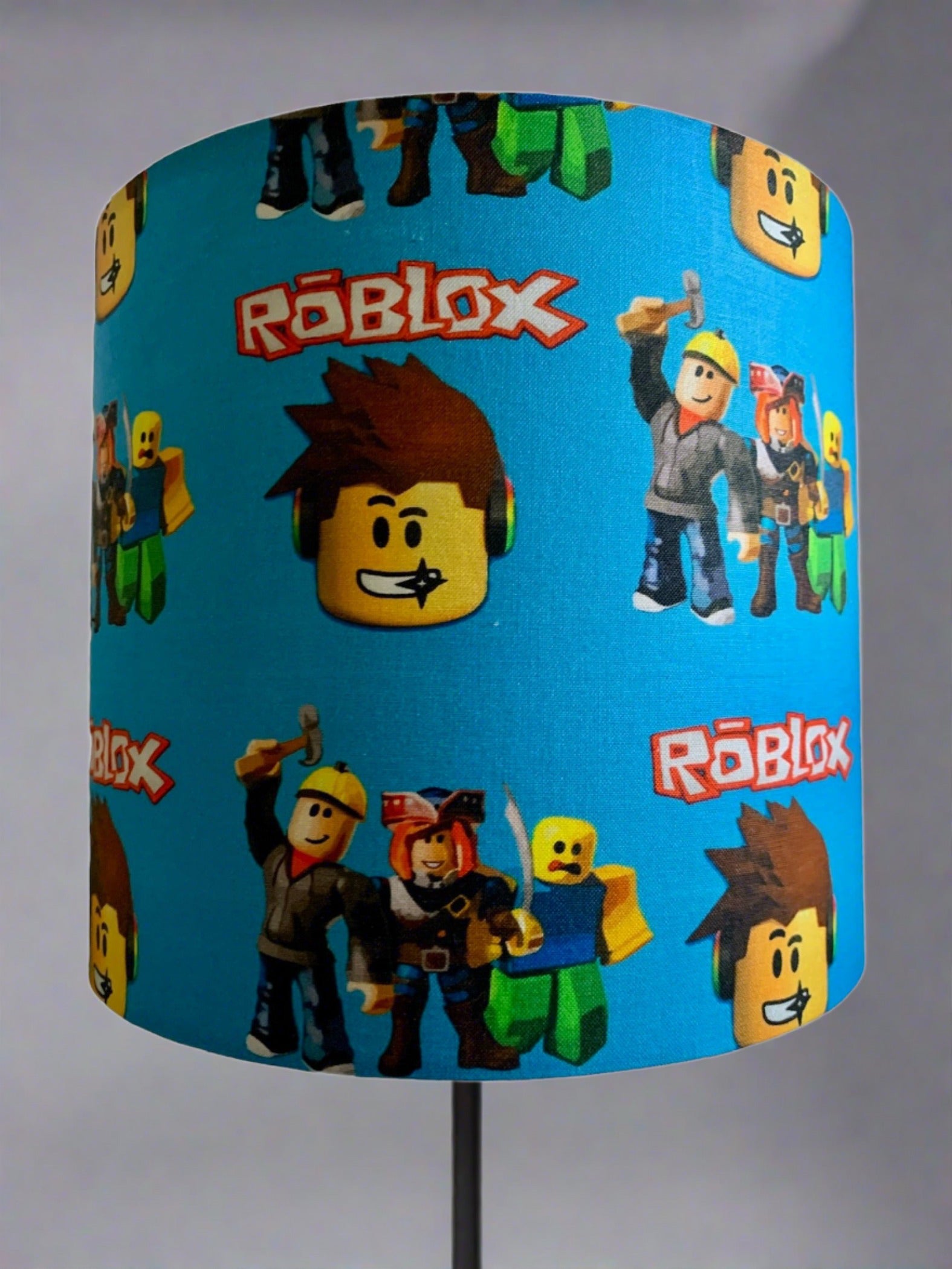 Handmade Fabric Roblox Design Lampshade - zsazsa-design-8967