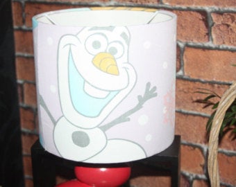 Frozen Anna/Elsa/Olaf Handmade Fabric Lampshade - Zsazsa Design